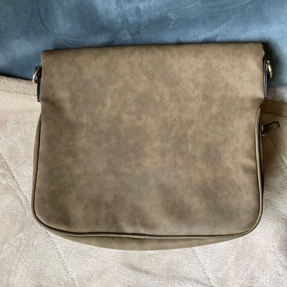 Olive Green Satchel Messenger Crossbody Bag - Picture 3 of 15